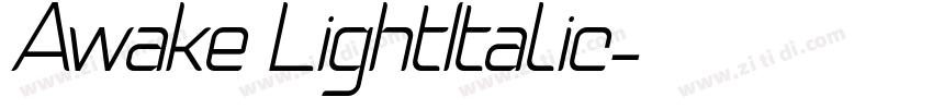 Awake LightItalic字体转换